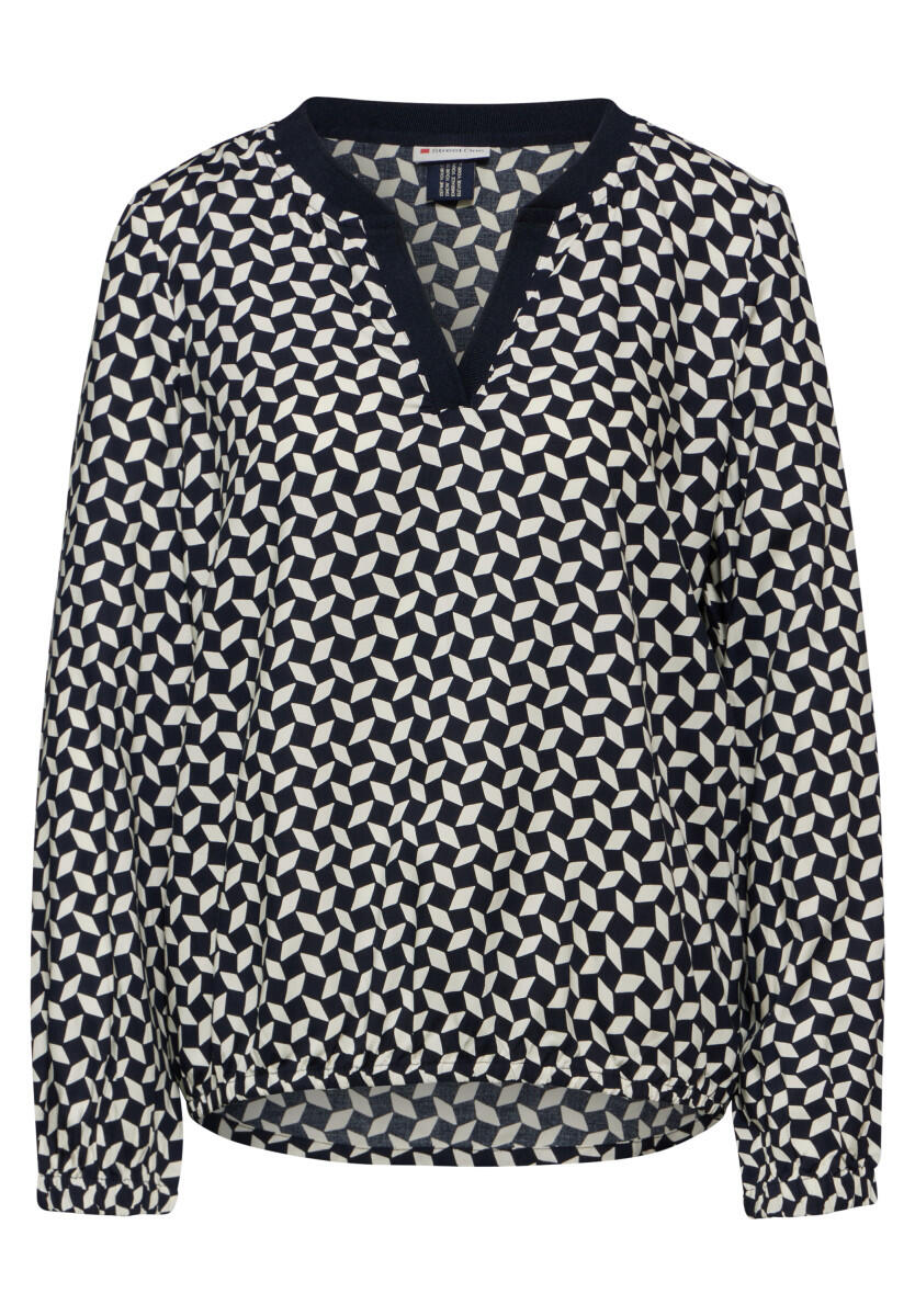 Street One - Bedruckte Bluse blau - Gr. - 40 von Street One