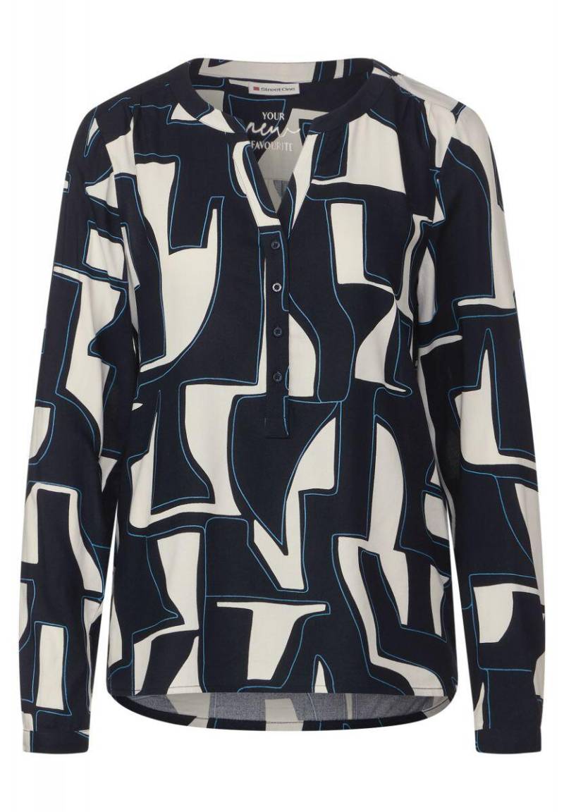 Street One - Bluse mit Print blau - Gr. - 34 von Street One