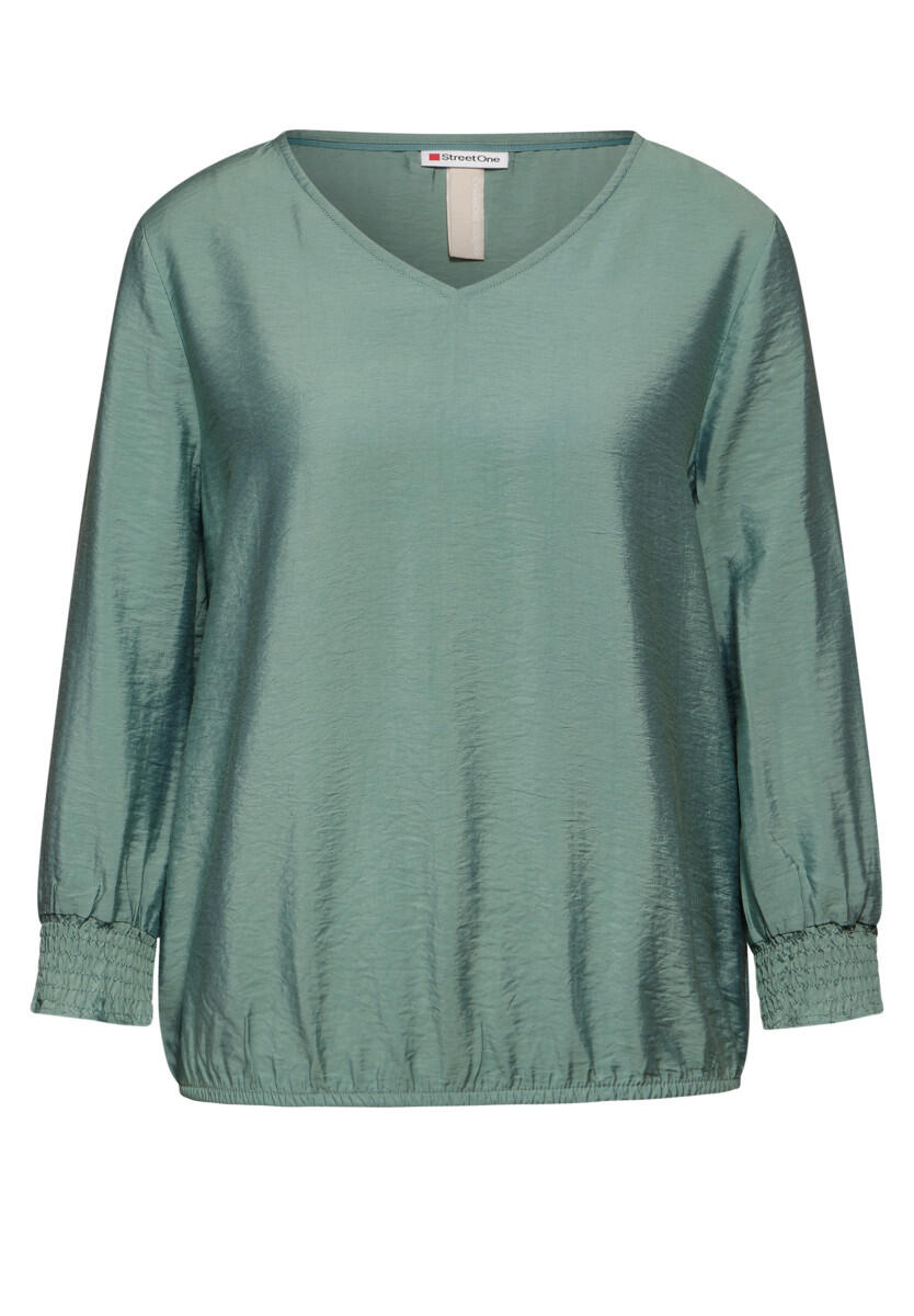 Street One - Bluse mit Smock-Detail grün - Gr. - 38 von Street One