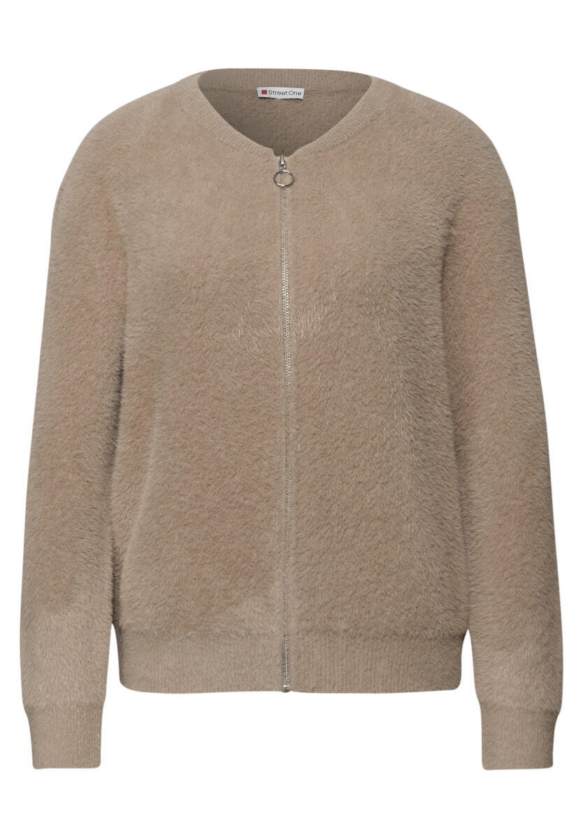 Street One - Cardigan im Blouson-Look beige - Gr. - 36 von Street One
