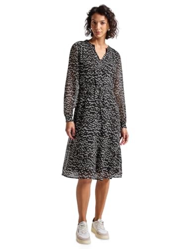 Street One Damen 1408902 Chiffonkleid mit Smokdetails, deep Roast Brown, 40 Street One Damen 1408902 Chiffonkleid mit Smokdetails, deep Roast Brown, 40 von Street One