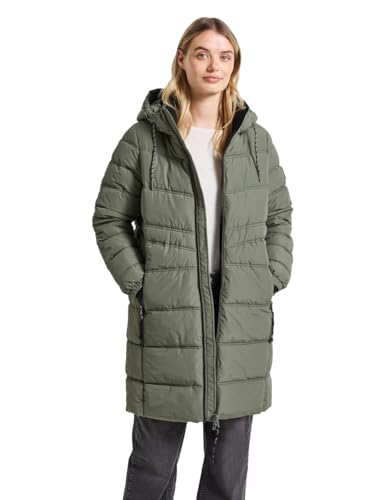 Street One Damen 2005318 Lange Steppjacke, Lichen Green, 34 von Street One