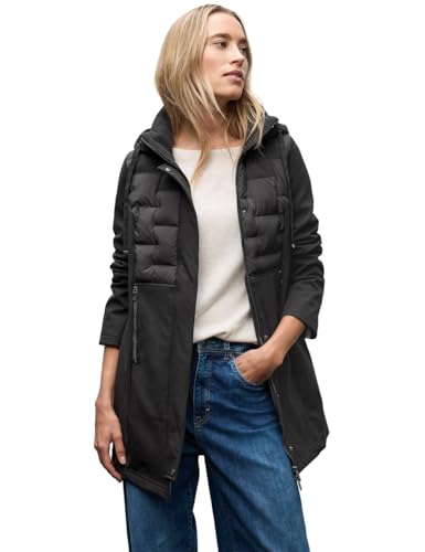 Street One Damen 2005336 Softshelljacke mit Details, Black, 38 von Street One