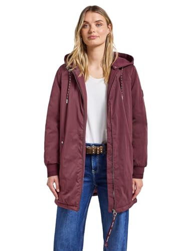 Street One Damen 2005351 Langer Blousun mit Kapuze, Light Mahagony Red, 38 von Street One