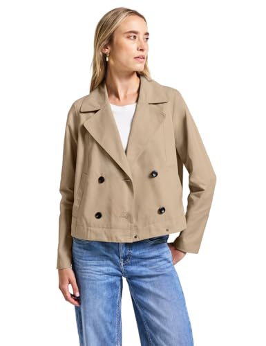 Street One Damen 2005371 Kuzer Trenchcoat, Reef Sand, 44 von Street One