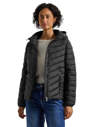 Street One Damen 2005548 Jacke mit Abnehmbarer Kapuze, Black, 38 von Street One