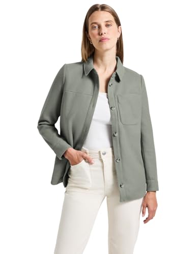 Street One Damen 2108578 Overshirt In Wolloptik, Fresh Sage, 38 von Street One