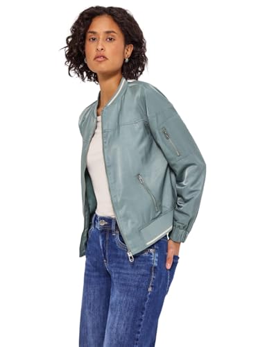 Street One Damen 2116755 Satin Blouson, Arona Blue, 44 von Street One