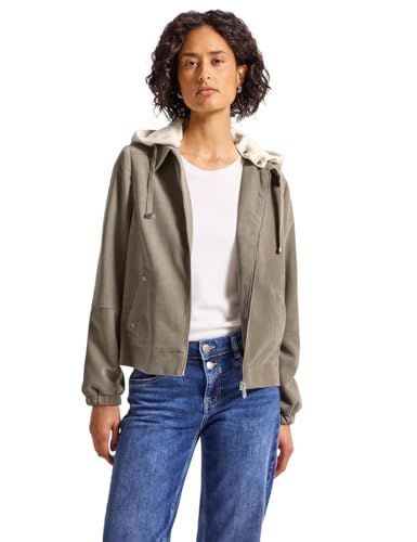 Street One Damen 2116766 Blouson mit Jersey-Kapuze, Morning beige, 42 von Street One