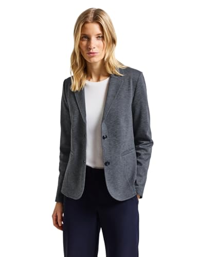 Street One Damen 2116799 Basic Blazer, deep Blue Melange, 40 Street One Damen 2116799 Basic Blazer, deep Blue Melange, 40 von Street One