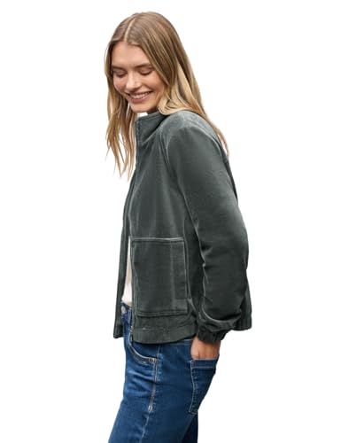 Street One Damen 2116826 Cordjacke mit Zipper, Balsam Green, 42 von Street One