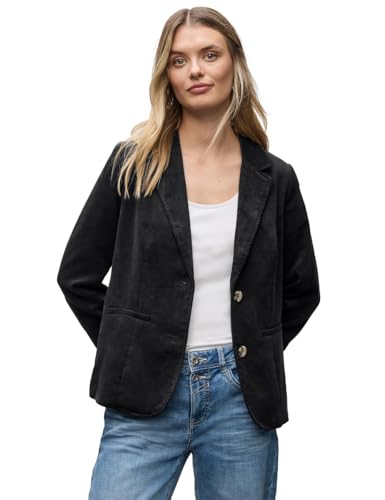 Street One Damen 2116828 Cordblazer, Black, 34 von Street One