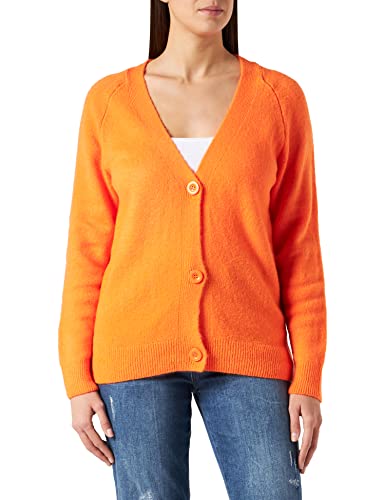 Street One Damen 253341 Strickjacke, Papaya neon, 40 von Street One