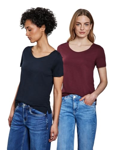 Street One Damen 2er-Pack V-Neck T-Shirt von Street One