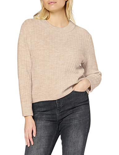 STREET ONE Damen 301403 Pullover, Almond Cream Melange, 42 von Street One