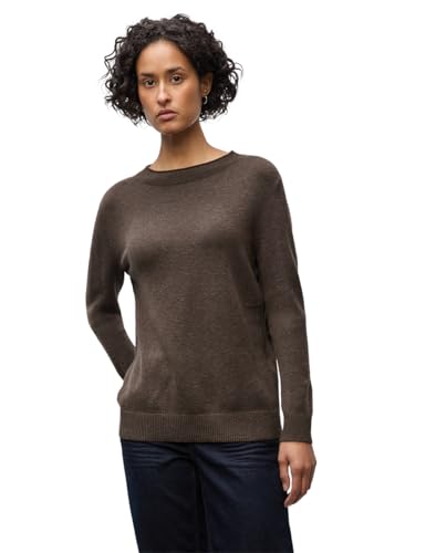 Street One Damen 3015492 Pullover mit Rollkante, Dark Nomad Brown Mel, 38 von Street One