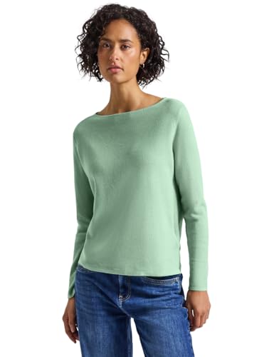 Street One Damen 3015493 Strukturpullover, Serene Green Mel, 46 von Street One