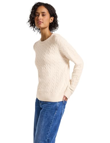 Street One Damen 3015494 Kuscheliger Strukturpullover, Soft beige, 38 von Street One