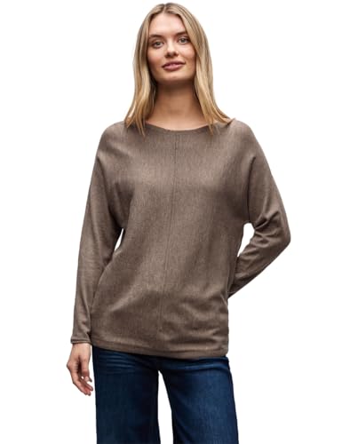 Street One Damen 3015504 Basic Dolman Pullover, Silk Brown Mel, 34 von Street One