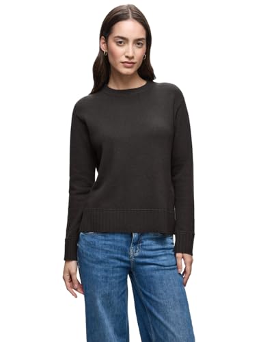 Street One Damen 3015507 Rundhals Pullover, Darkest Brown, 38 von Street One