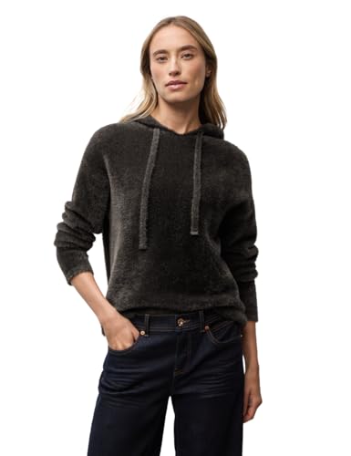 Street One Kuscheliger Kapuzenpullover Darkest Brown 40 von Street One