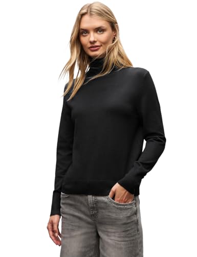 Street One Damen 3015549 Rollkragen Pullover, Black, 34 von Street One