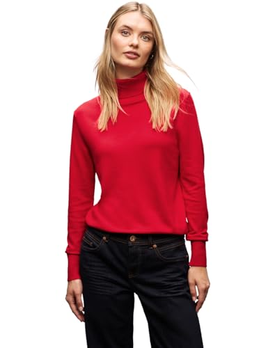 Street One Damen 3015549 Rollkragen Pullover, Racing red, 38 von Street One