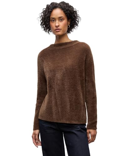 Street One Damen 3015603 Federgarn Pullover, Hazelnut Brown, 40 von Street One