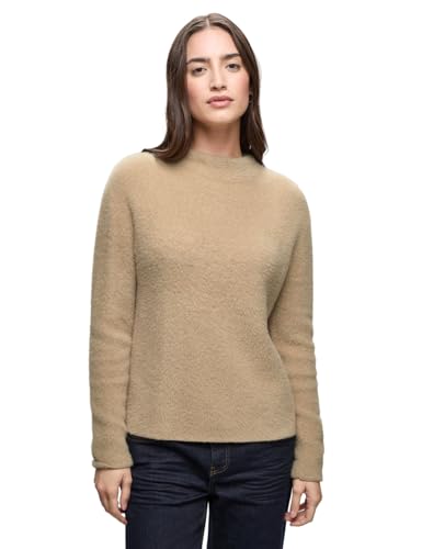 Street One Damen 3015603 Federgarn Pullover, Sanded beige, 42 von Street One