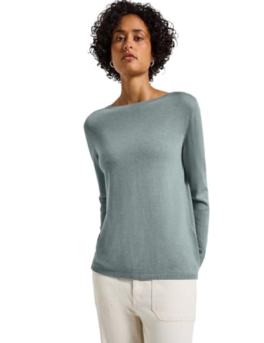 Street One Damen 3015618 Basic Pullover, nile Blue Mel, 42 von Street One