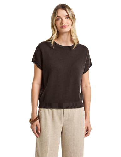 Street One Damen 3015629 Ärmelloser Cozy Sweater, deep Roast Brown, 36 von Street One