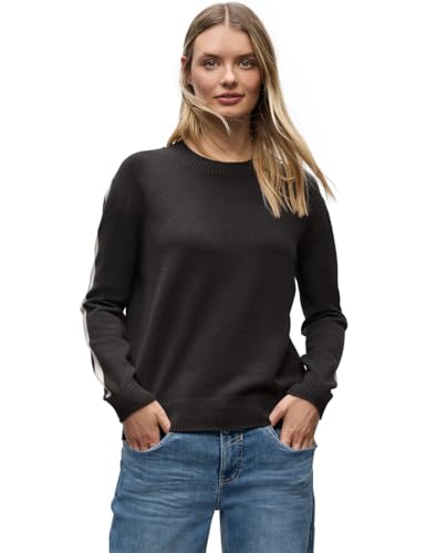 Street One Damen 3015704 Pullover mit Gallonstreifen, Darkest Brown, 44 von Street One