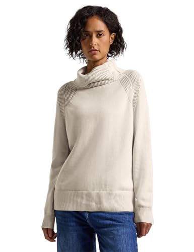 Street One Damen 3015724 Pullover mit Stehkragen, tusk Cream Mel, 42 von Street One