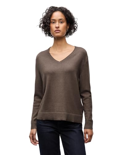 Street One Kuscheliger V-Neck Pullover Nomad Brown Mel. 42 von Street One