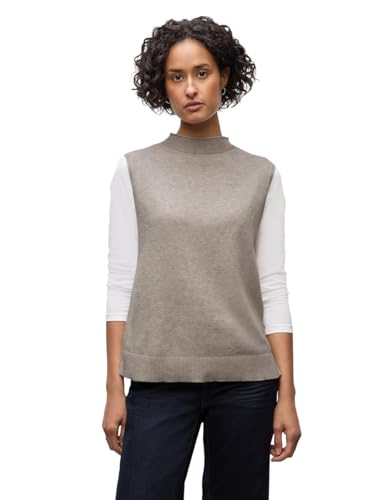 Street One Damen 3015727 Ärmelloser Pullover, Sandstone Mocha Mel, 34 von Street One