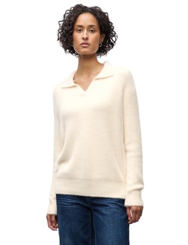 Street One Damen 3016798 Federgarn Pullover, Soft beige, 46 von Street One