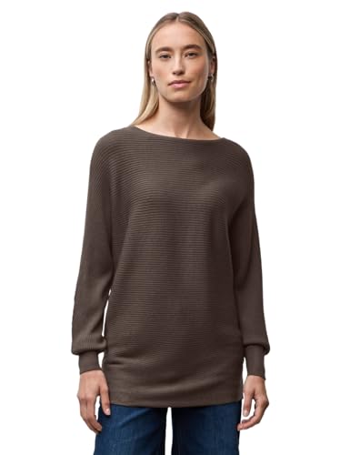 Street One Damen 3016972 Dolman Pullover, Dark Nomad Brown Mel, 40 von Street One