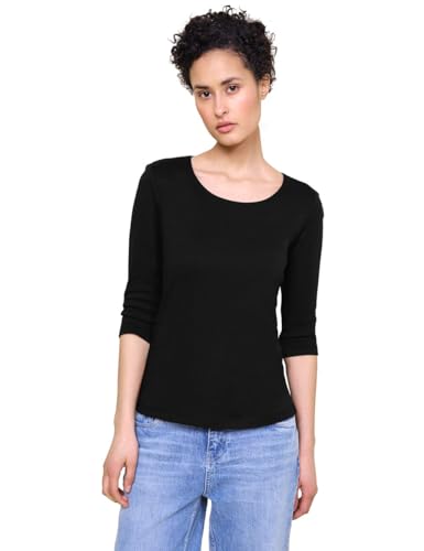 Street One Damen New Pania T-Shirt, Black, 46 von Street One