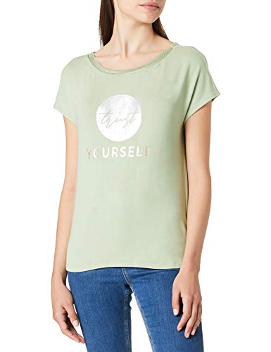 Street One Damen 316088 T-Shirt, Faded Green, 38 von Street One