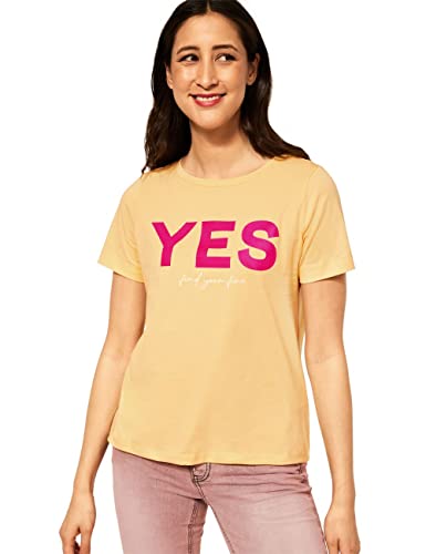 Street One Damen 317605 T-Shirt, Light Sunset Yellow, 36 von Street One