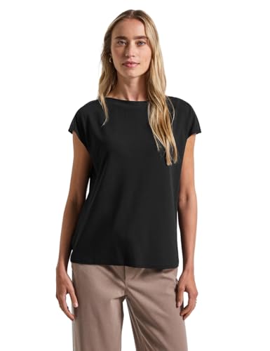 Street One Damen 3222957 Shirt mit RIPP-Detail, Black, 44 von Street One