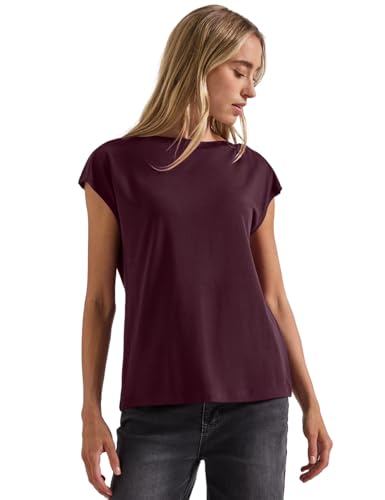 Street One Damen 3222957 Shirt mit RIPP-Detail, Wildberry red, 36 von Street One