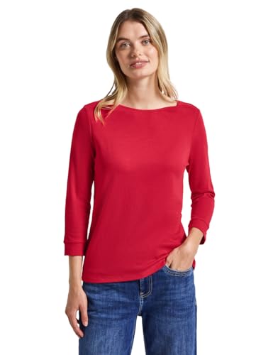 Street One Damen 3227440 Shirt mit U-Boot-Ausschnitt, Racing red, 38 von Street One