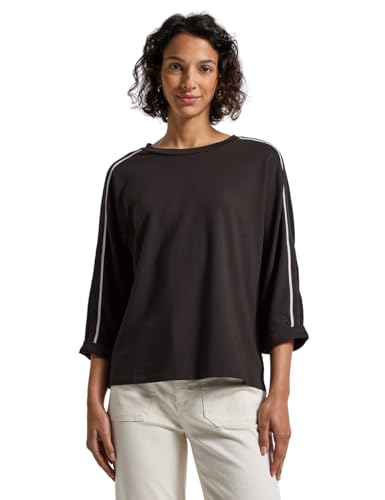 Street One Damen 3227569 Shirt mit Gallon Streifen, deep Roast Brown, 38 von Street One