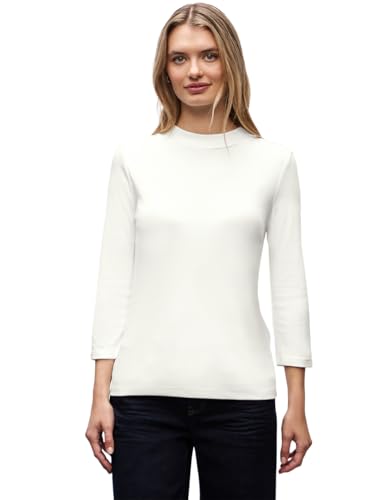 Street One Damen 3227869 Basic Turtleneck Shirt, Off White, 40 von Street One