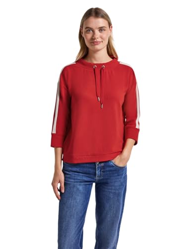 Street One Damen 3227903 Ottoman Shirt mit Tape, Racing red, 44 von Street One