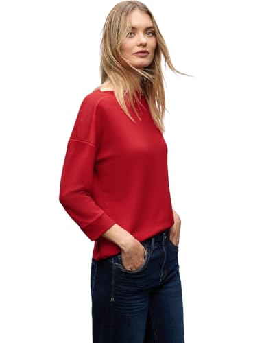 Street One Damen 3227924 Shirt mit U-Boot-Ausschnitt, Racing red, 44 von Street One