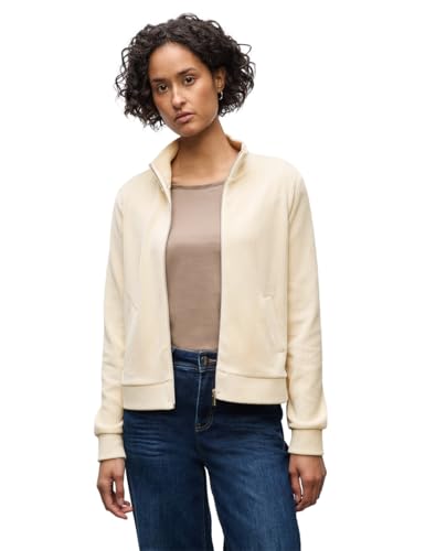 Street One Damen 3227982 Cordjacke mit Zipper, Soft beige, 40 von Street One