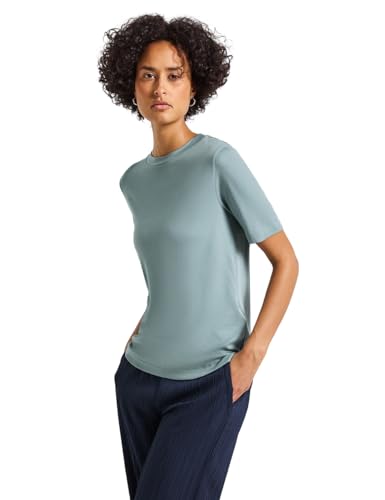 Street One Damen 3228125 Basic Shirt mit Turtleneck, Arona Blue, 42 von Street One
