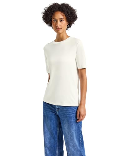Street One Damen 3228125 Basic Shirt mit Turtleneck, Off White, 38 von Street One